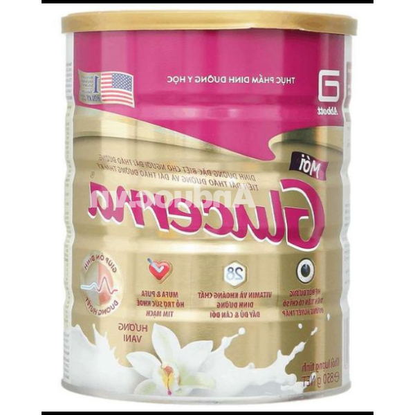 Sữa bột Glucerna cho người tiểu đường hương vani lon 850g
