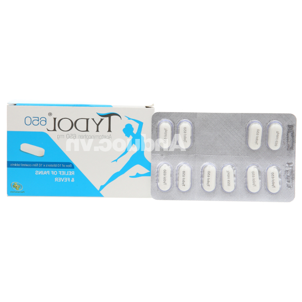 Tydol 650 hạ sốt, giảm đau từ nhẹ đến trung bình (10 vỉ x 10 viên)