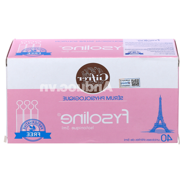 Nhỏ mắt, mũi, tai Fysoline Đẳng trương (40 ống x 5ml)