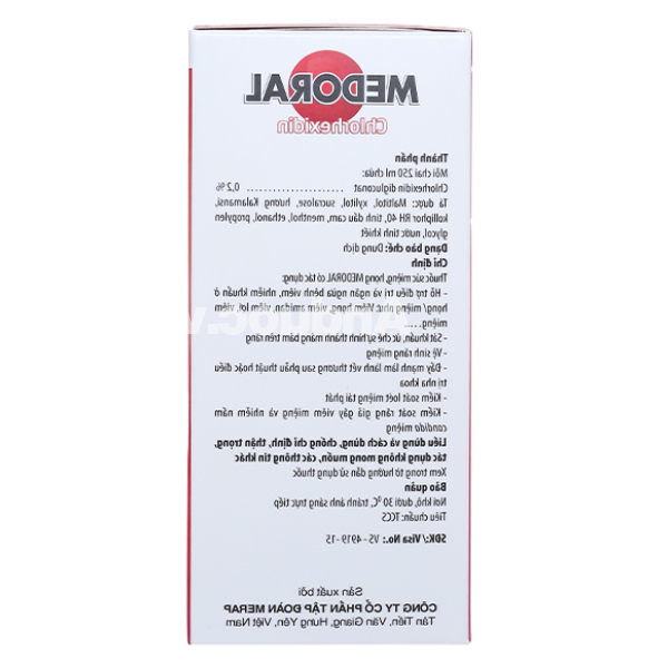 Thuốc súc miệng họng Medoral hỗ trợ trị nhiễm khuẩn họng, loét miệng chai 250ml