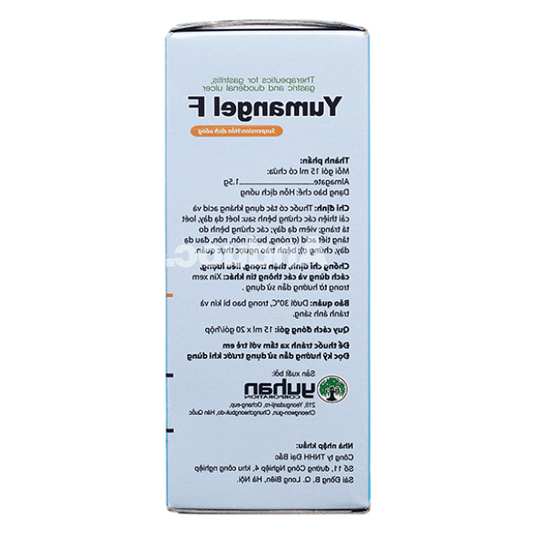 Hỗn dịch uống Yumangel F 1.5g trị viêm loét dạ dày, tá tràng (20 gói x 15ml)