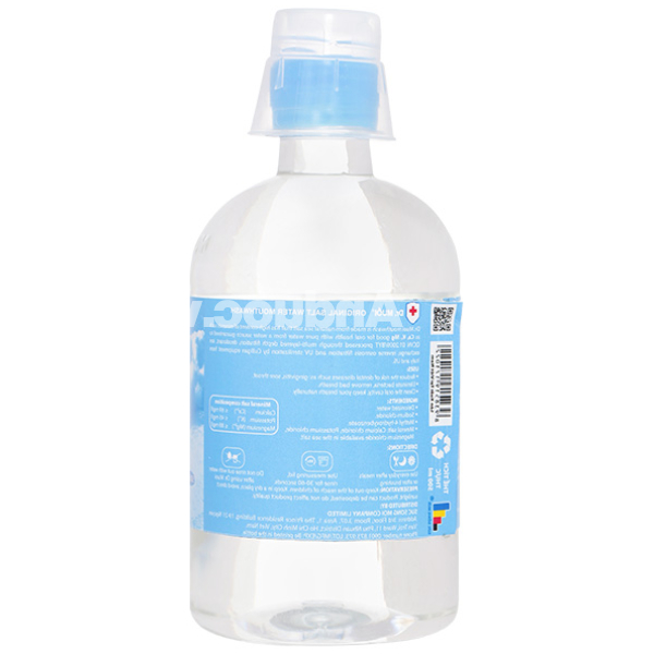 Nước súc miệng Dr. Muối ngừa vi khuẩn, giảm mùi hôi miệng chai 500ml