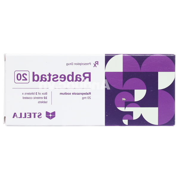 Rabestad 20 trị trào ngược dạ dày, thực quản (3 vỉ x 10 viên)