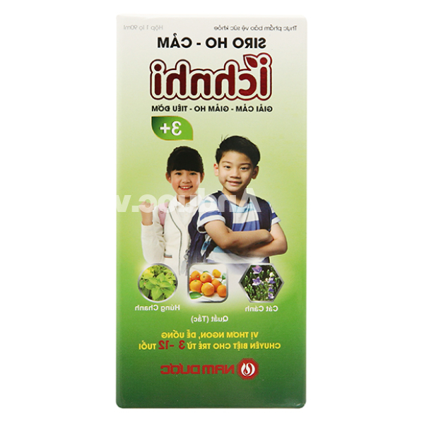 Siro ho cảm Ích Nhi 3+ hỗ trợ giảm ho, tăng đề kháng chai 90ml