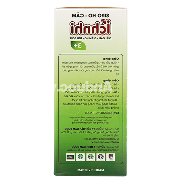 Siro ho cảm Ích Nhi 3+ hỗ trợ giảm ho, tăng đề kháng chai 90ml