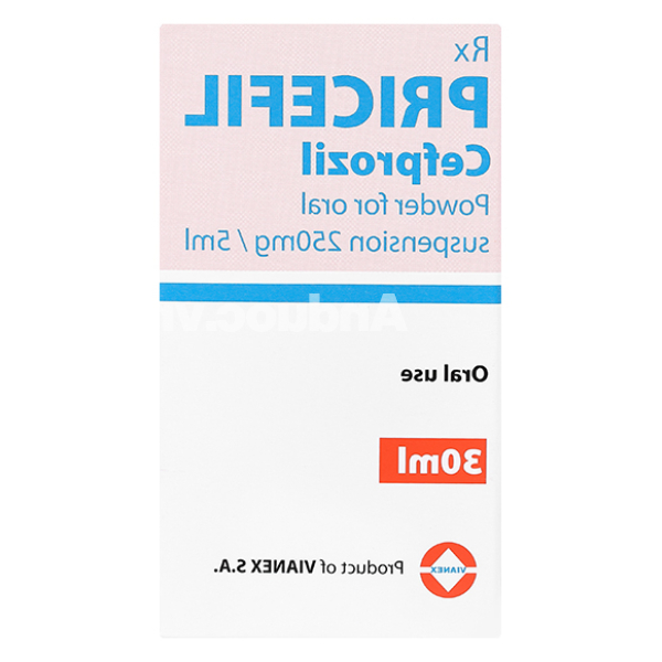 Bột pha hỗn dịch uống Pricefil 250mg/5ml trị nhiễm khuẩn đường hô hấp chai 30ml