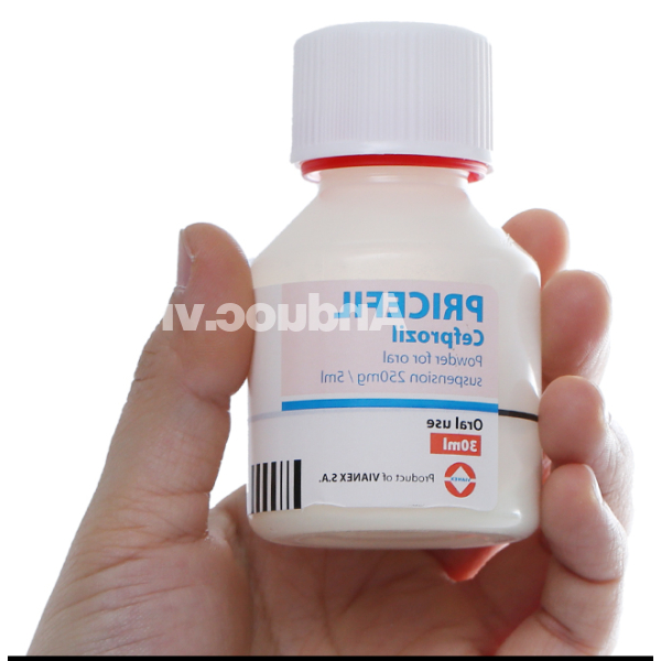 Bột pha hỗn dịch uống Pricefil 250mg/5ml trị nhiễm khuẩn đường hô hấp chai 30ml