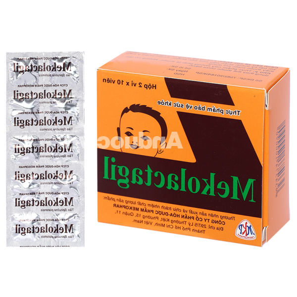 Mekolactagil hỗ trợ tăng tiết sữa hộp 20 viên.