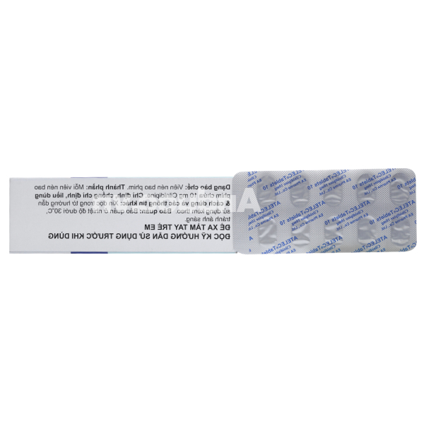 Atelec Tablets 10 trị tăng huyết áp (10 vỉ x 10 viên)