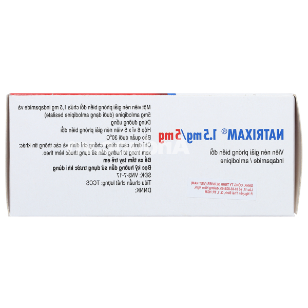 Natrixam 1.5mg/5mg trị tăng huyết áp (6 vỉ x 5 viên)