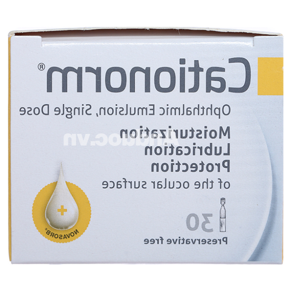 Nhũ tương nhỏ mắt Cationorm dưỡng ẩm, bôi trơn mắt (30 ống x 0.4ml)