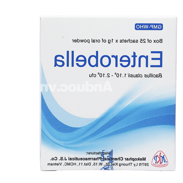 Bột men vi sinh Enterobella trị và phòng rối loạn vi sinh đường ruột (25 gói x 1g)