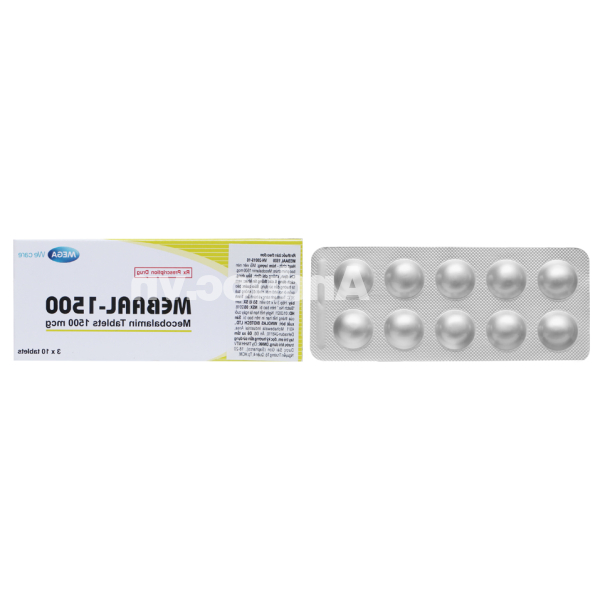Mebaal 1500 trị bệnh lý thần kinh ngoại biên (3 vỉ x 10 viên)