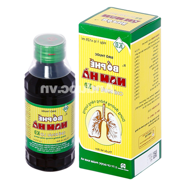 Siro Bổ Phế Nam Hà Chỉ Khái Lộ KĐ trị ho, viêm phế quản chai 125ml