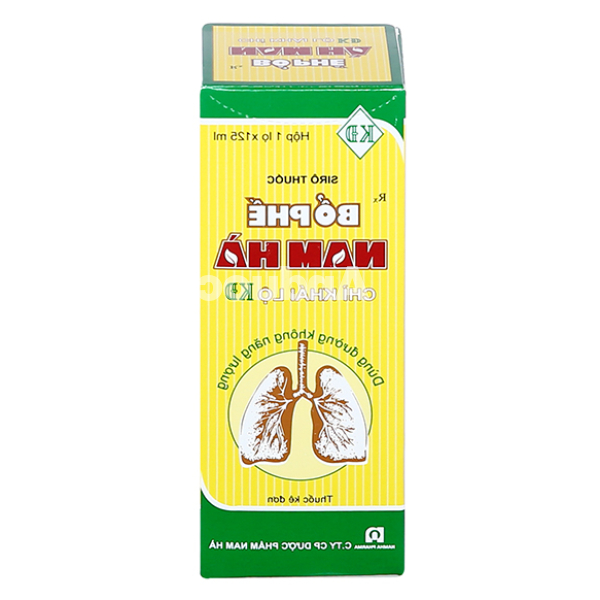 Siro Bổ Phế Nam Hà Chỉ Khái Lộ KĐ trị ho, viêm phế quản chai 125ml