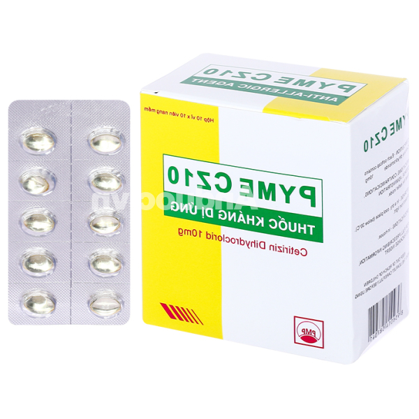 Pyme CZ10 trị viêm mũi dị ứng, mày đay (10 vỉ x 10 viên)