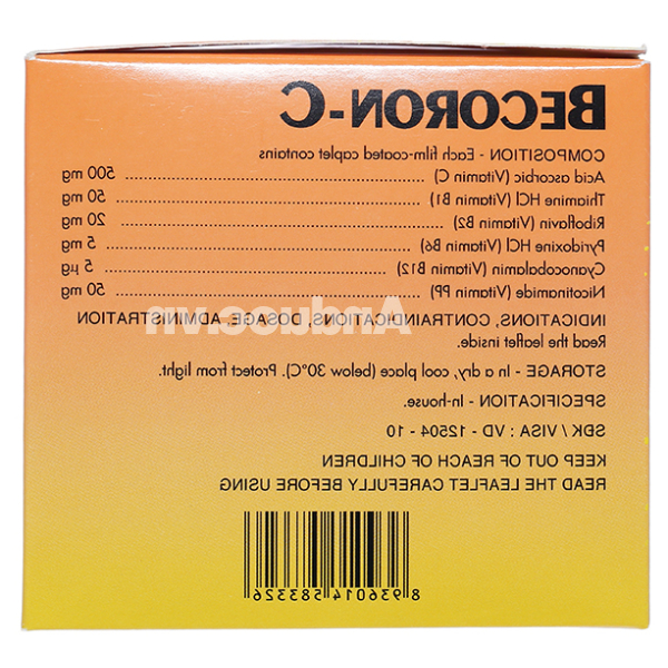 Becoron-C tăng cường, củng cố hệ thống miễn dịch (10 vỉ x 10 viên)