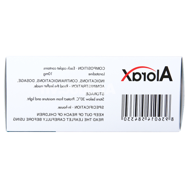 Alorax 10mg giảm các triệu chứng dị ứng theo mùa và viêm mũi dị ứng (10 vỉ x 10 viên)