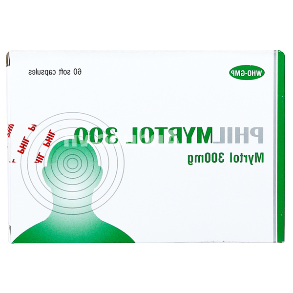 Philmyrtol 300 làm loãng đàm trong viêm phế quản, viêm xoang mũi (6 vỉ x 10 viên)