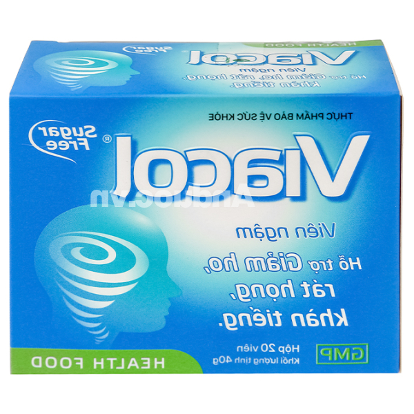 Viên ngậm Viacol không đường hỗ trợ giảm ho, đau rát họng hộp 20 viên
