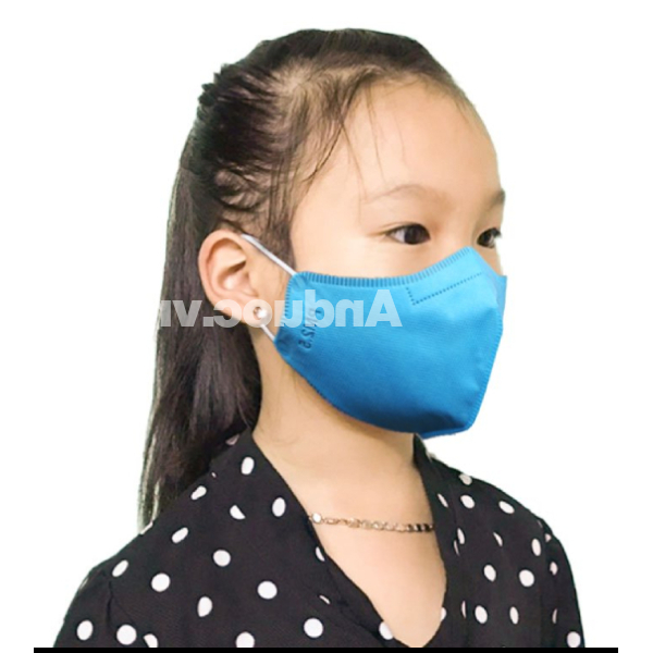 Khẩu trang y tế trẻ em Mayan 3D PM 2.5 màu xanh gói 5 cái