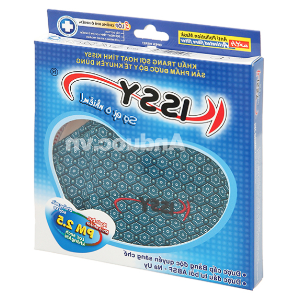 Khẩu trang vải Kissy 3 lớp size L hộp 1 cái