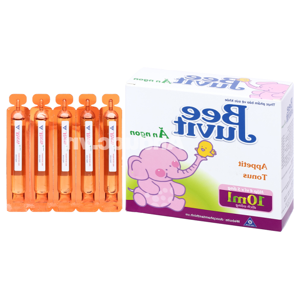 Dung dịch Beejuvit Ăn Ngon tăng cường tiêu hóa hộp 20 ống x 10ml