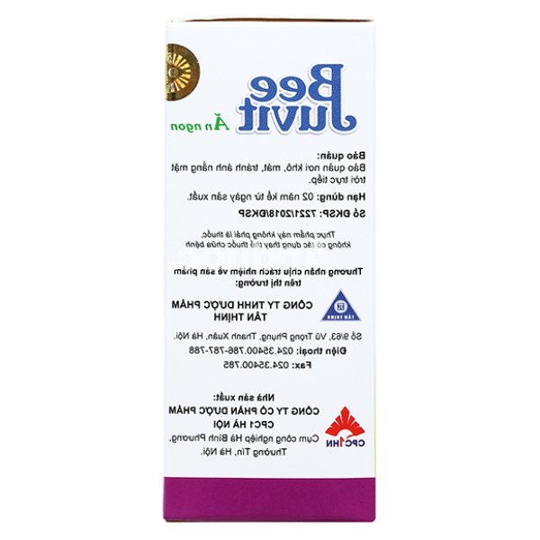 Dung dịch Beejuvit Ăn Ngon tăng cường tiêu hóa hộp 20 ống x 10ml