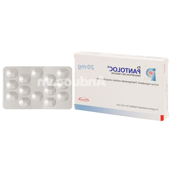 Pantoloc 20mg phòng và trị trào ngược dạ dày, thực quản (1 vỉ x 14 viên)