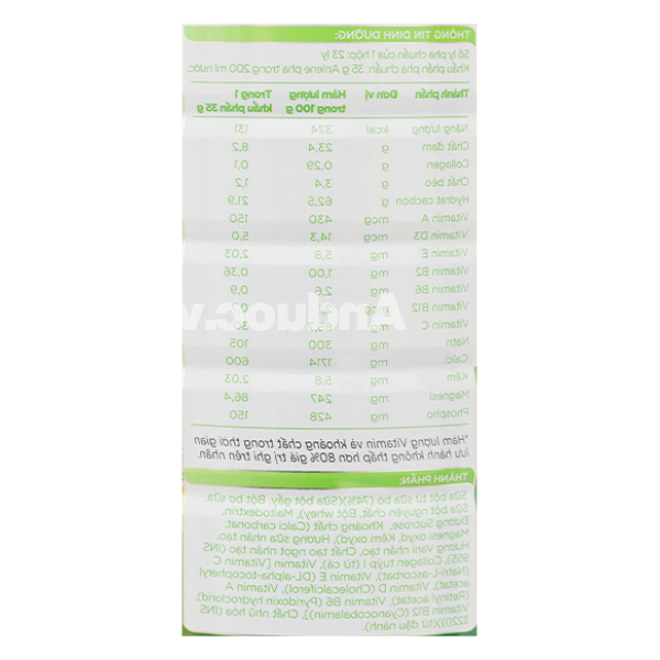 Sữa bột Anlene Gold 3X giúp xương chắc khỏe hương vani lon 800g