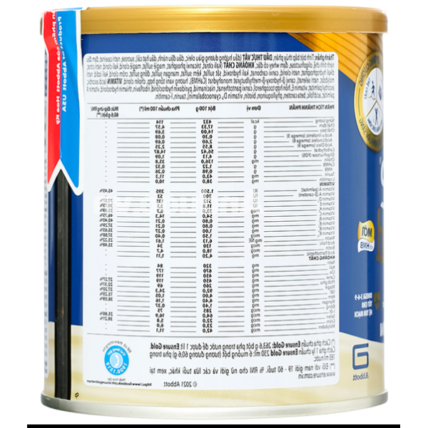 Sữa bột Ensure Gold bổ sung dinh dưỡng, tăng cường sức khỏe hương vani lon 400g