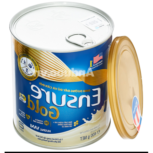 Sữa bột Ensure Gold bổ sung dinh dưỡng, tăng cường sức khỏe hương vani lon 400g