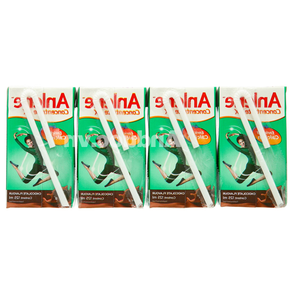 Sữa bột pha sẵn Anlene đậm đặc 4x giàu canxi hương socola hộp 125ml