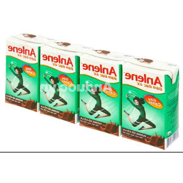 Sữa bột pha sẵn Anlene đậm đặc 4x giàu canxi hương socola hộp 125ml