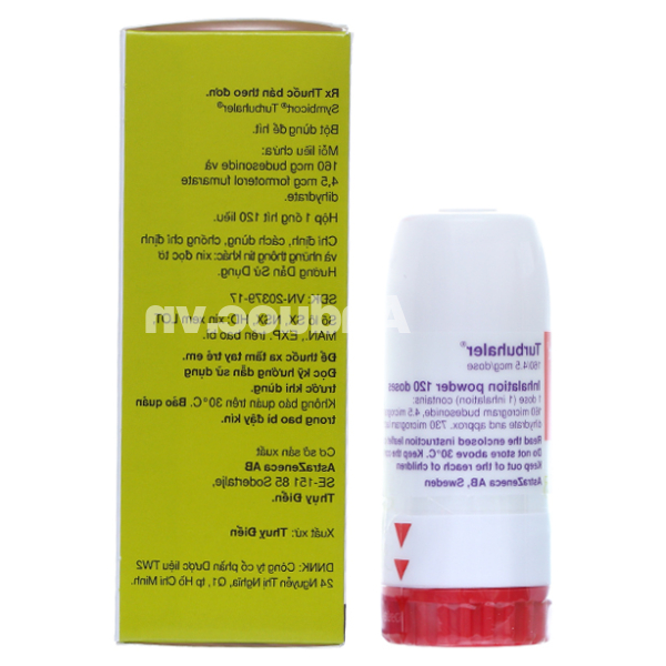 Bột hít phân liều Symbicort Turbuhaler 160/4.5mcg/liều trị hen suyễn chai 120 liều