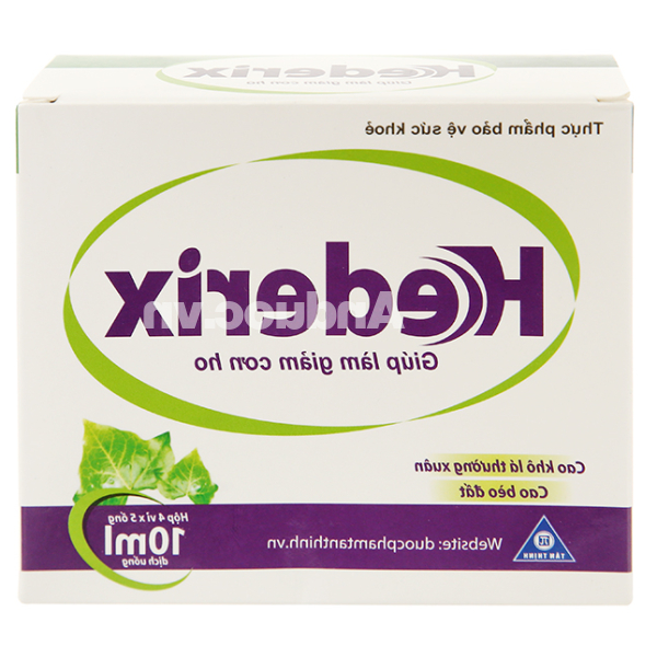 Siro Hederix hỗ trợ giảm ho, đau rát họng hộp 20 ống x 10ml