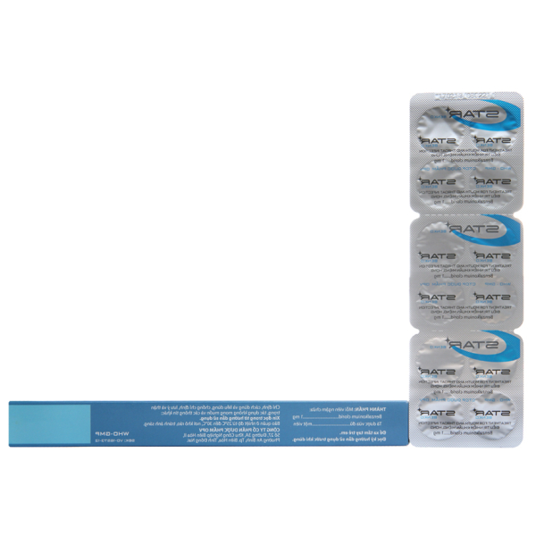 Viên ngậm Star Benko 1mg trị nhiễm khuẩn đường miệng, họng (2 vỉ x 12 viên)