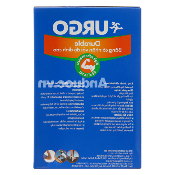 Băng cá nhân vải Urgo Durable (2 x 6cm) hộp 102 miếng