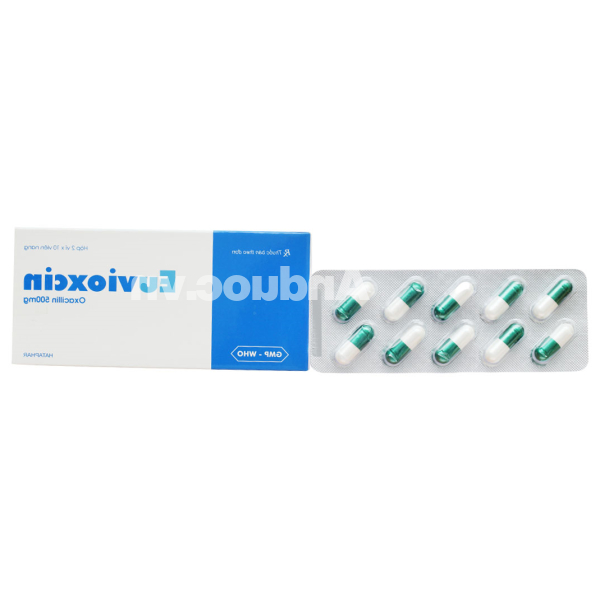 Euvioxcin 500mg trị nhiễm khuẩn (2 vỉ x 10 viên)