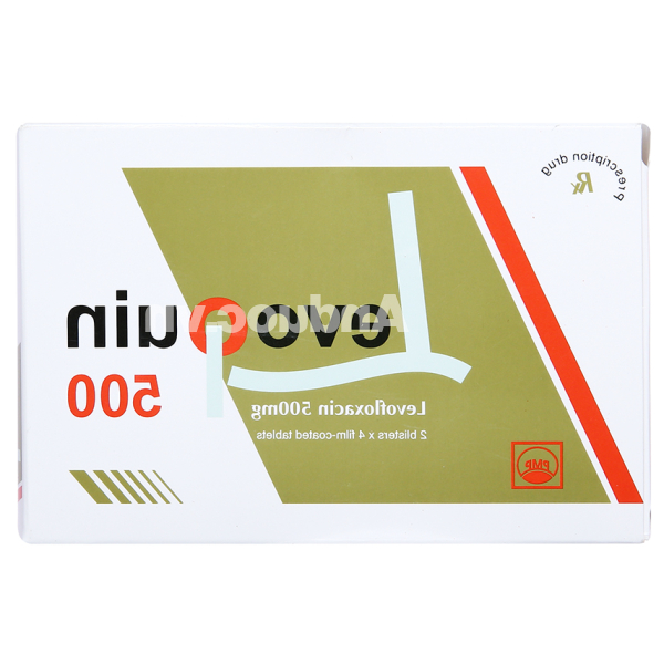 Levoquin 500 trị nhiễm khuẩn (2 vỉ x 4 viên)