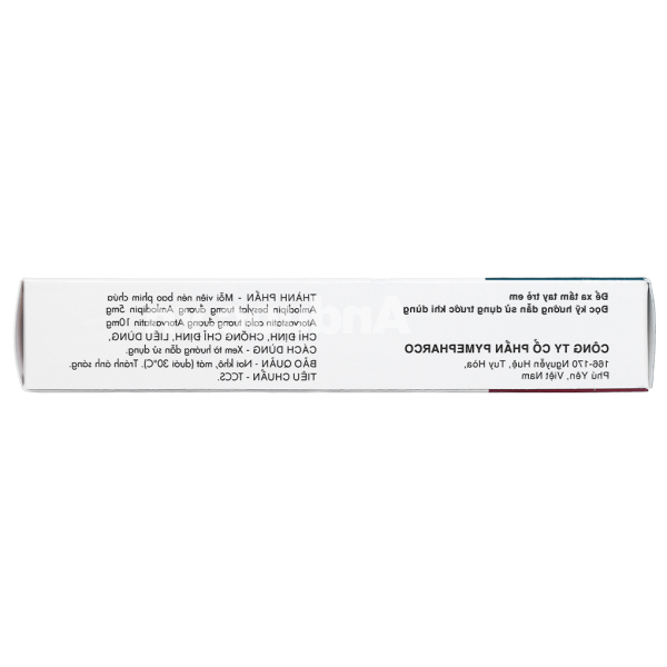 Zoamco-A 5mg/10mg trị tăng huyết áp và phòng đau thắt ngực ổn định (2 vỉ x 10 viên)