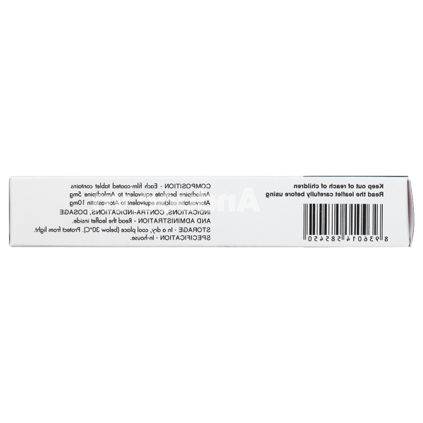 Zoamco-A 5mg/10mg trị tăng huyết áp và phòng đau thắt ngực ổn định (2 vỉ x 10 viên)