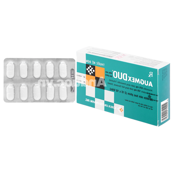 Augmex Duo 875mg/125mg trị nhiễm khuẩn (2 vỉ x 10 viên)