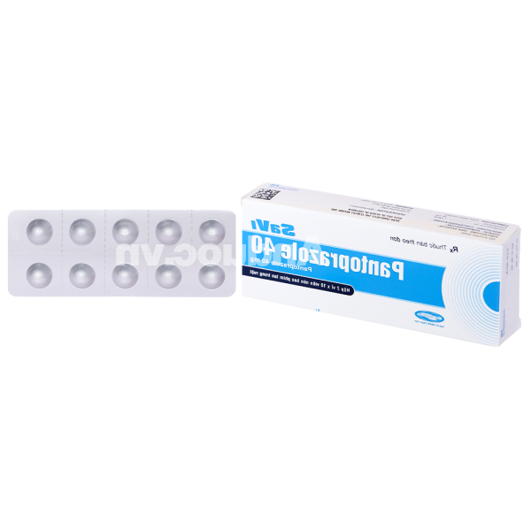 SaVi Pantoprazol 40 trị trào ngược dạ dày, thực quản (2 vỉ x 10 viên)