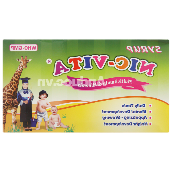 Siro Nic-Vita giúp trẻ ăn ngon, tăng chiều cao, phát triển tốt 20 ống x 10ml