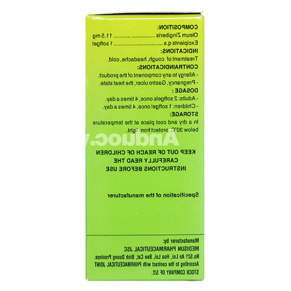 Ziber trị các chứng ho, nhức đầu, cảm mạo do lạnh (10 vỉ x 10 viên)