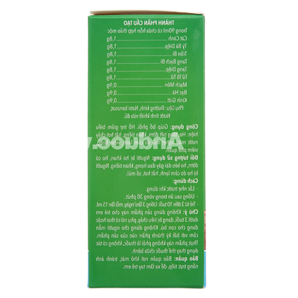 Siro Thiên Môn Bổ Phổi hỗ trợ giảm ho, bổ phổi chai 90ml