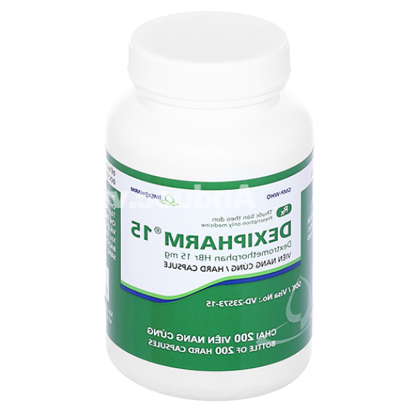 Dexipharm 15 trị ho khan, ho do kích ứng lọ 200 viên