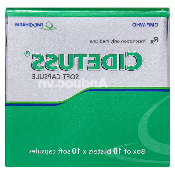 Cidetuss trị ho đàm, ho do kích ứng (10 vỉ x 10 viên)