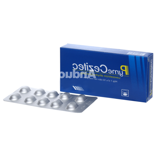 PymeCezitec 5mg trị viêm mũi dị ứng, mề đay (1 vỉ x 10 viên)